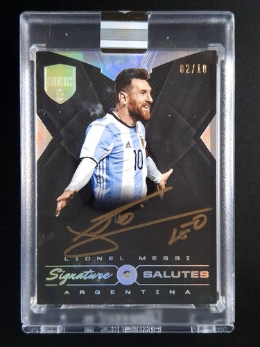 2018 Panini Eminence LIONEL MESSI 2/10 Auto Signature Salutes Argentina #SS-LM