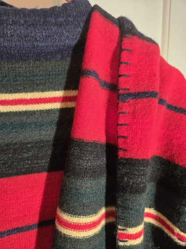 RARE LAUREN Ralph Lauren Striped Lambs Wool Sweater with matching SCARF! Insane! - Picture 12 of 15