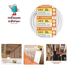 Solid Indoor 14/2 W/G NMB Cable 50ft, Electrical Wire, White