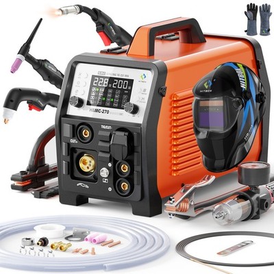 HITBOX 6in1 200A 220V Schweißgerät MIG Plasmaschneider HF-WIG STICK Aluminium DE