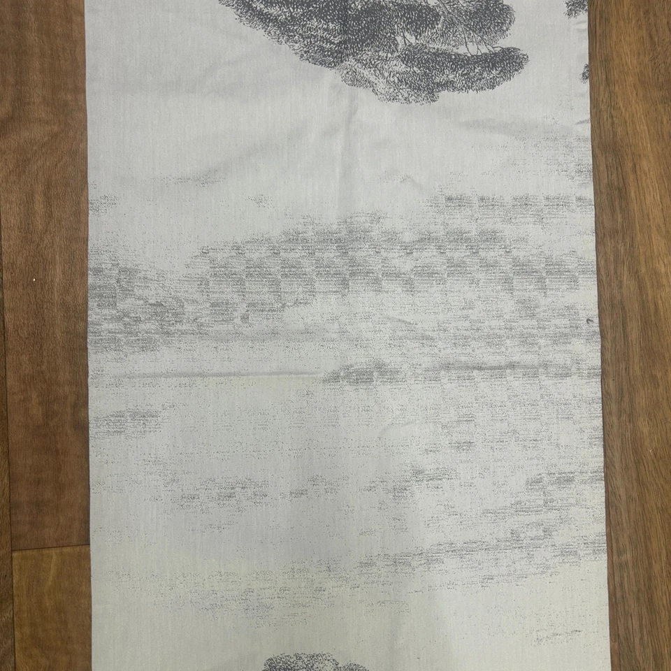 Corredor de mesa Garnier Thiebaut Vosges Toile gris algodón 69x21 hecho en Francia Foto 3 de 4