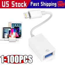 To Camera USB Female OTG Connector Adapter Cable For Apple iPhone iPad iPod lot
