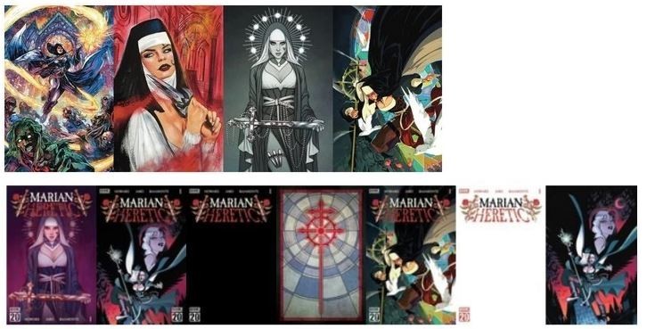 MARIAN HERETIC #1 (2025,BOOM,FRISON) 1:50 ,25,20,10 VARIANT & 7 REG LOT