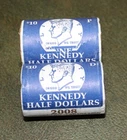 2008 Uncirculated P&D Kennedy Half Dollar Coins in Mint Wrapped Rolls