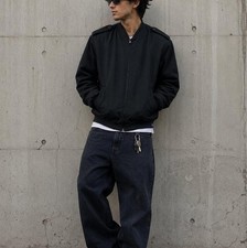 Neptune Garment Co Jacket Men's 46 Black Bomber Military Wool Blend Thinsulate