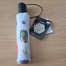 Star Wars 6 Panel Telescopic Umbrella with Auto Open Feature NEW