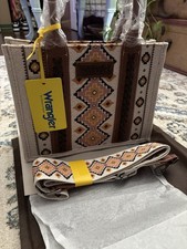 Wrangler Tote Crossbody Aztec Purse Coffee Brown Southwestern Bag NWT