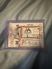 2021 Leaf Trinity - Patch Autographs Jordan Wicks #PA-JW2 Red /50 (AU, MEM, RC)