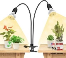 LED Grow Lights for Indoor Plants, 300W Full Spectrum Gooseneck 2 Head 1 Pack