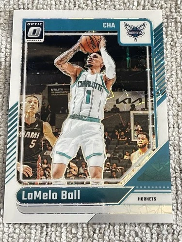 2024-25 Panini Optic Prizm Lamelo Ball White 01/59 Jersey Numbered Match #172