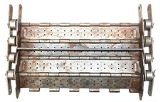 Unbranded 241.3mm x 457.2mm x 3mm Perforated Hinged Conveyor Belt Unit USED