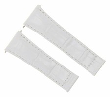 LEATHER STRAP BAND FOR ROLEX DAYTONA 16520 116518 116520 116523 WHITE WS REGULAR