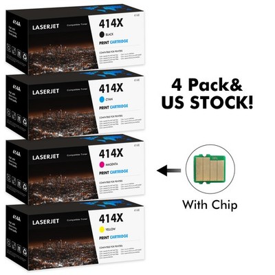 4PK HP 414X Toner Set W2020X 414A for LaserJet Pro M454 M454dn MFP M479 M479fdw