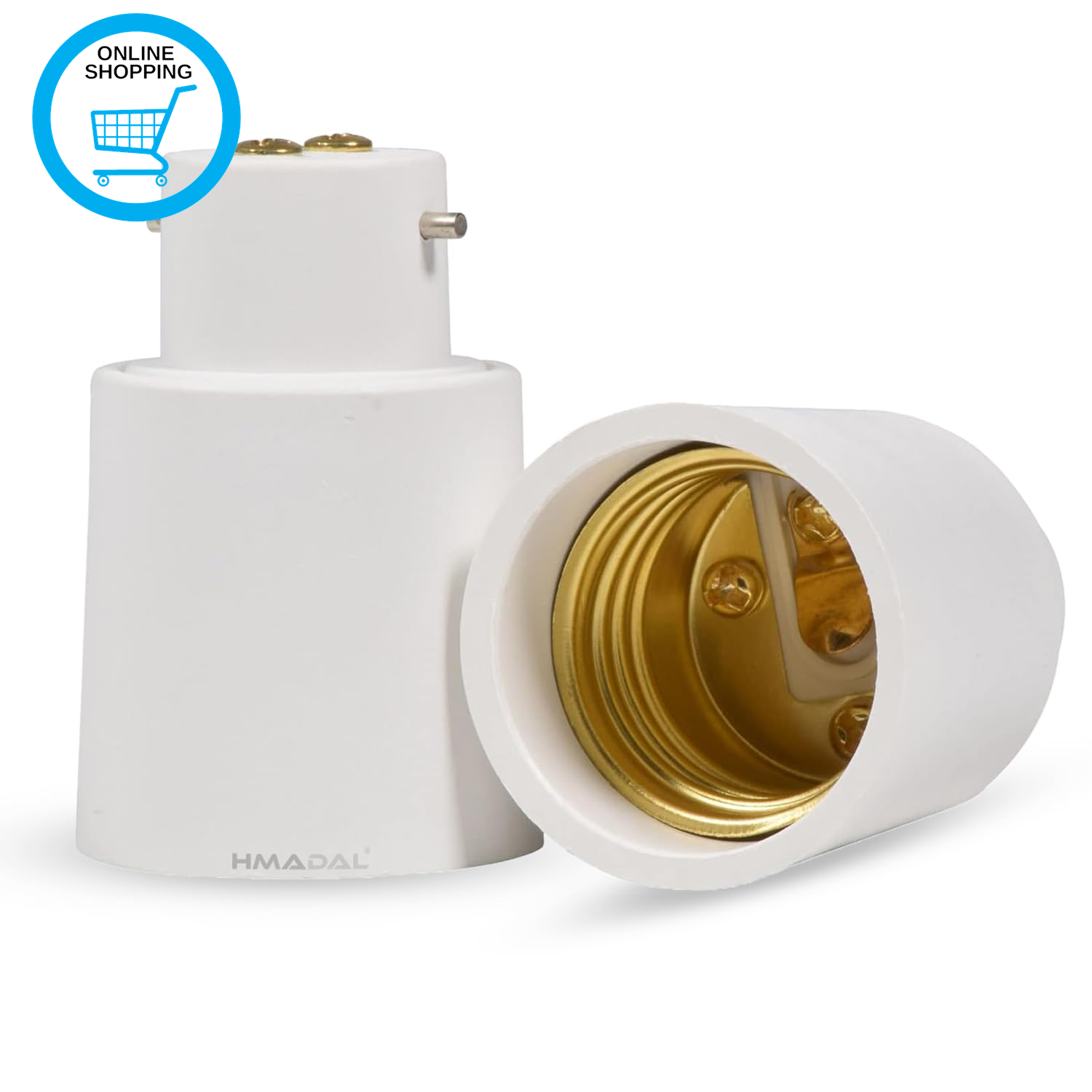 B22 to E27 Adapter Bayonet to Screw Bulb Adaptor for Ceiling E27 to B22 Adapter