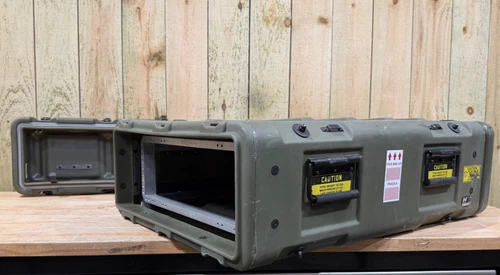Military Surplus Server Rack 3U Case Waterproof OD Green Pelican ECS Storage
