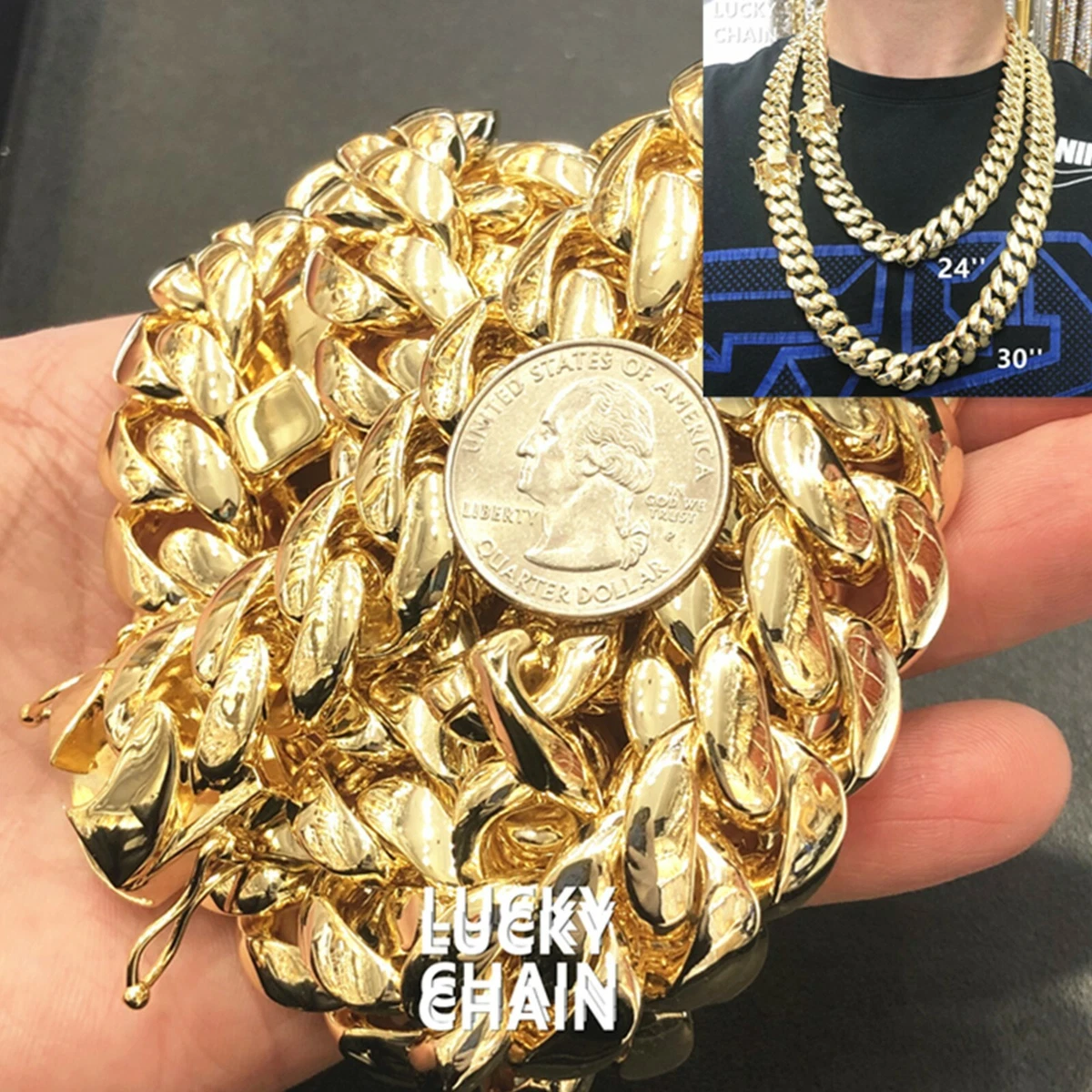 24 cuban on sale gold chain