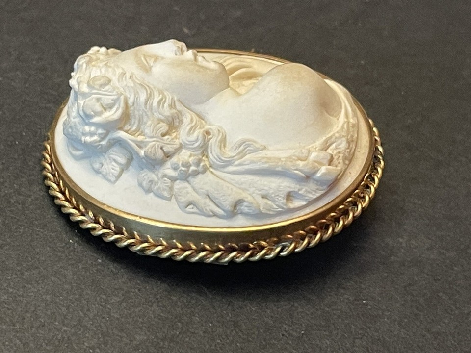 Antique Victorian Lava Cameo Brooch Goddess Lady Ultra High Relief antique-victorian-lava-cameo-brooch-goddess-lady-ultra-high-relief