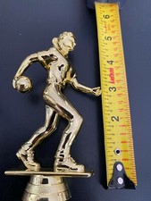 1 NEW Gold girl bowling trophy topper 5"
