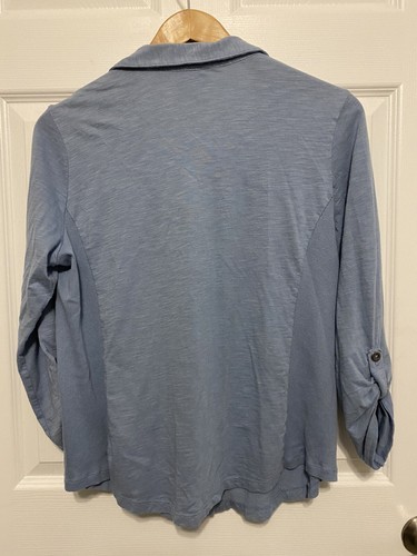 Style&Co Women Shirt Button Down Long Sleeve Top Light Blue - Size M - Picture 5 of 5