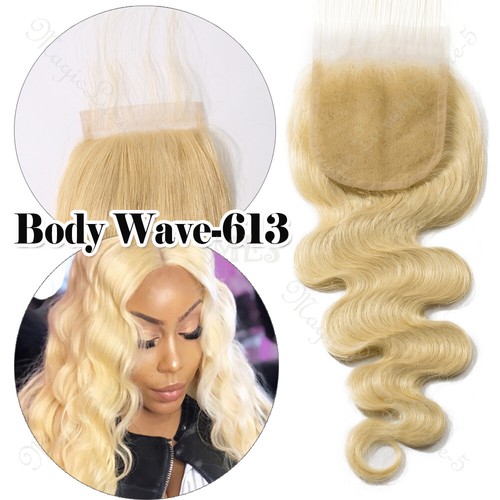 613 BLONDE Hair 3 Bundles Virgin Human Hair Extensions Sewing Weave Brazilian US - Picture 16 of 17