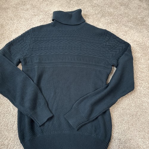 J. Peterman Men’s Turtle Neck Sweater Small Knit Light Size Small Blue - Picture 7 of 9