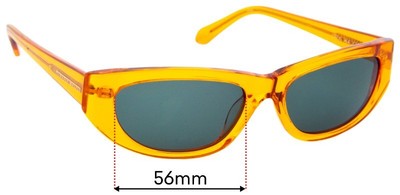 SFx Replacement Sunglass Lenses fits Karen Walker Paradise Lost - 56mm Wide