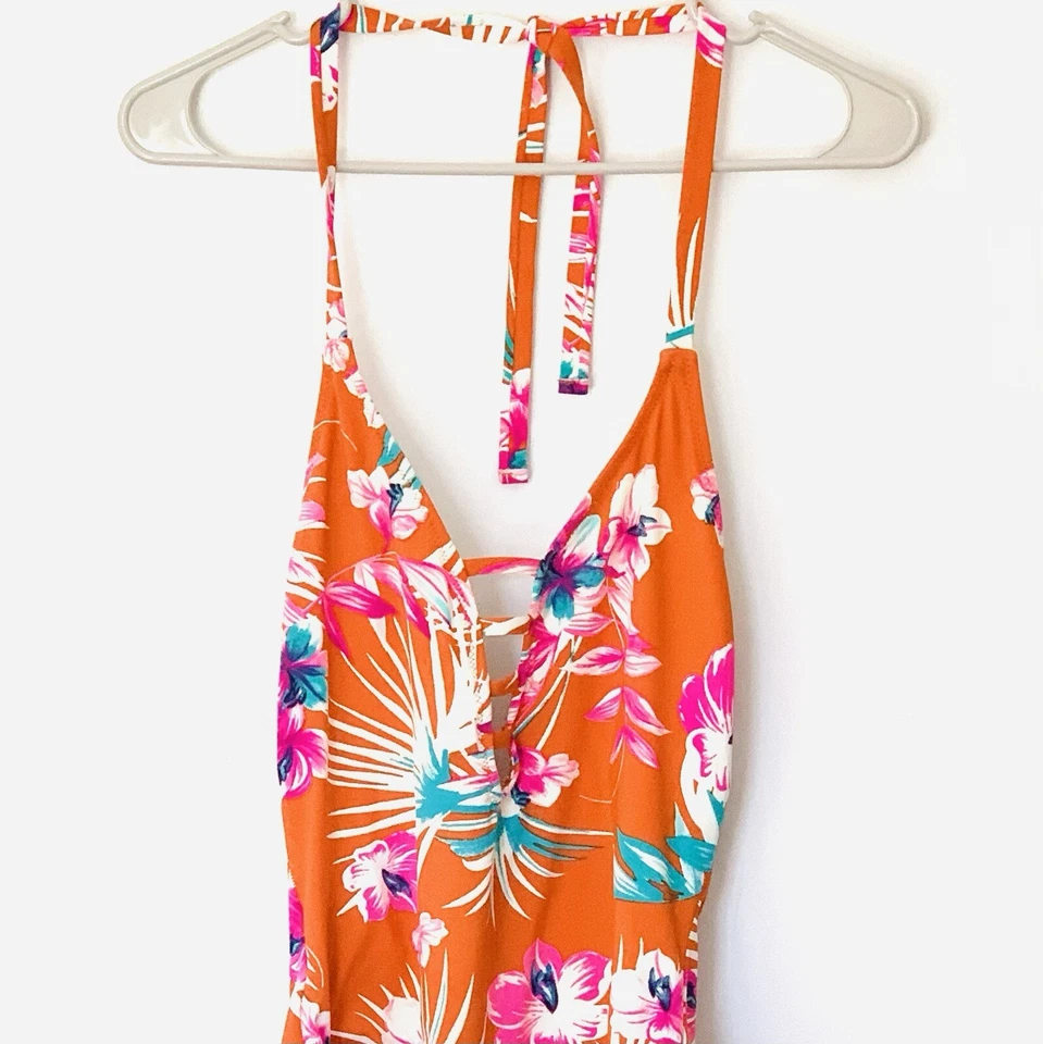 Traje de baño Leilani de una pieza para mujer talla 6 tema tropical corte de pierna alta llamativo Foto 4 de 4