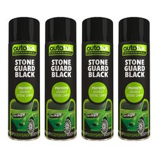 Autotek Stone Black Guard Protects Against Chips Aerosol Spray Paint 500ml x4