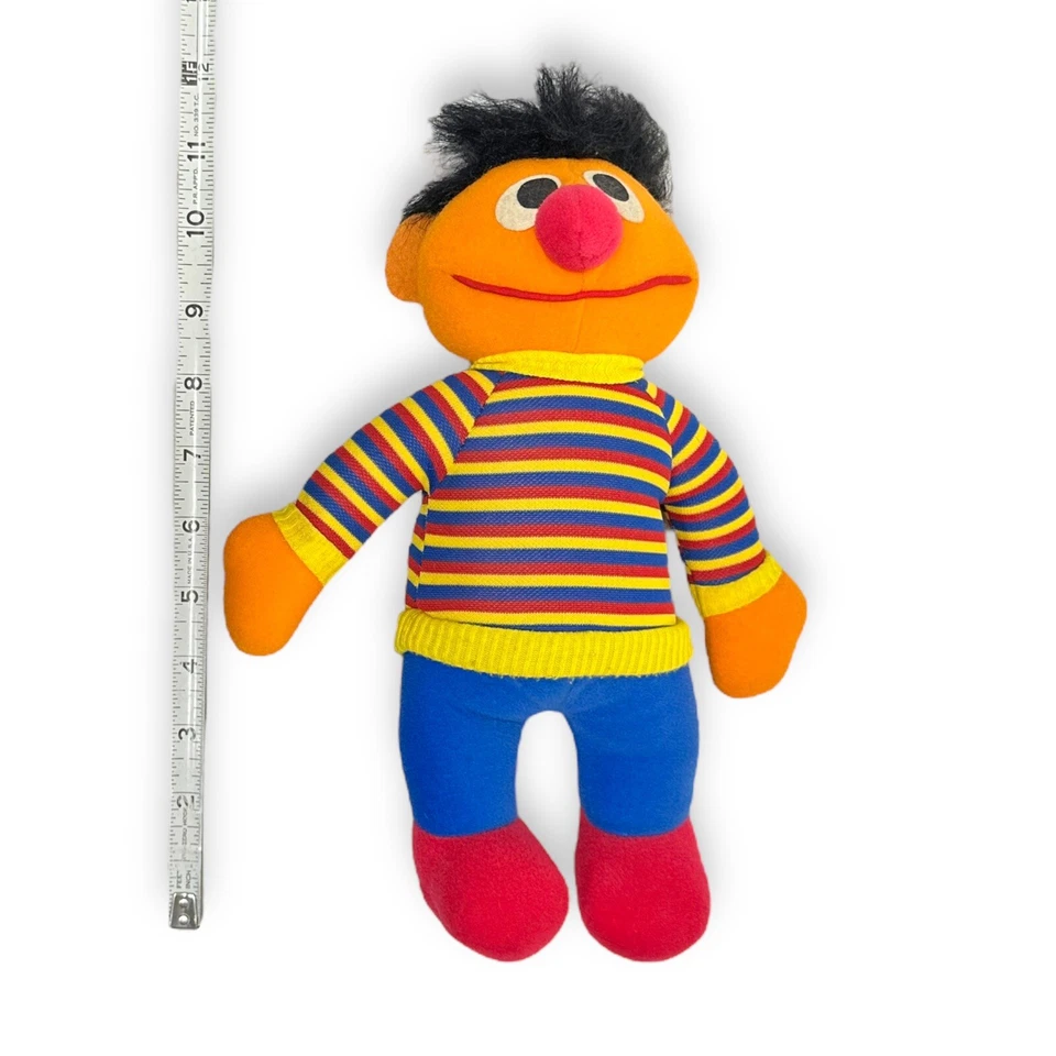Muñeco de peluche Ernie 72900 vintage 1984 Plaza Sésamo 11" animal de peluche juguete Muppets Foto 2 de 4