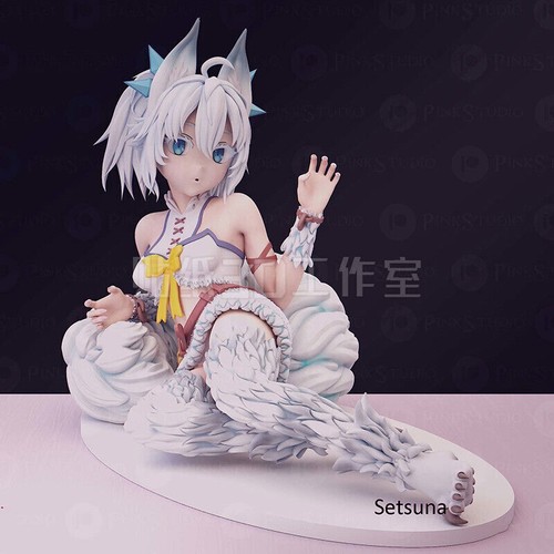 Anime Fox Beauty Setsuna Unpainted GK Models Figures 3D Printed Blank Resin Kits - 第 8/9 張圖片