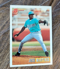 1993 BOWMAN SIGNED ROOKIE CARD JOSE MARTINEZ MARLINS  1994 PADRES DEBUT # 331