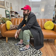 VTG Kilgour Barney's Wool Overcoat Made In Canada NY Gray French Stanbury 42R M