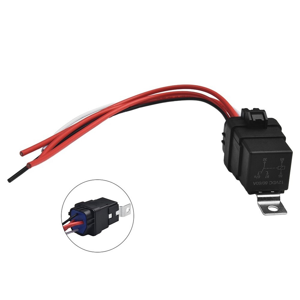 1 Pcs Marine Car Fan 80/60A12V Car Relay With Socket 5 Pins Heavy Duty