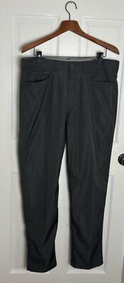 Lands' End Men's Traditional Fit Flex Performance Travel Pants Dk Gray 36x31 EUC
