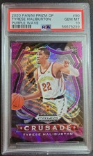 2020 Panini Prizm DP Tyrese Haliburton Purple Wave #90 PSA 10