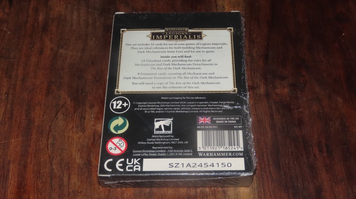 Warhammer Legions Imperialis: Carte Esercito Mechanicum – Set Da Gioco 32 Carte, Regole E Formazioni