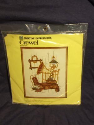 Vintage Creative Expressions Crewel Kit (X1101 Attic, 1979)