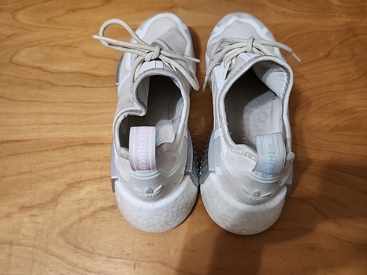 adidas gazelle silver green womens ADIDAS Big Kids' NMD Runner Casual Shoes, White main image 0