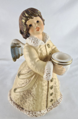 Goebel Porzellan Engel Kerzenhalter Nr. 4282922 Weihnachtsengel Frobek signiert