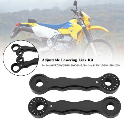 Verstellbarer Tieferlegungssatz für Suzuki DRZ400/E/S/SM 00-17 RM125 200 Schwarz
