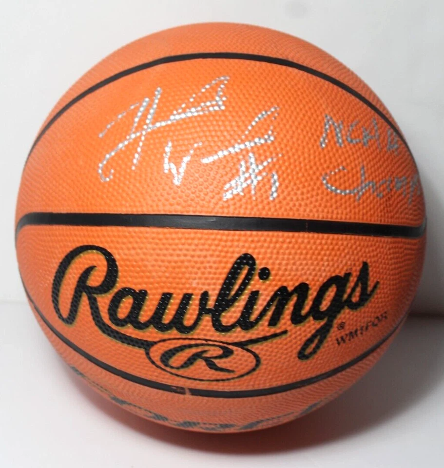 哈金·沃里克签名 NCAA 篮球和真品证明叙利亚橙色 2003 年 NCAA CHAMPS — 第 2/4 张图片