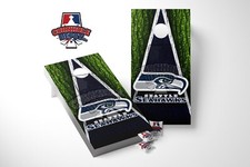 Football Hawks Cornhole Board Vinyl Wrap Skins Laminated Decal Sticker Set