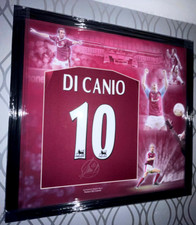 PROOF FRAMED  PAOLO DI CANIO HAND SIGNED WEST HAM UNITED SHIRT COA AUTOGRAPH UTD