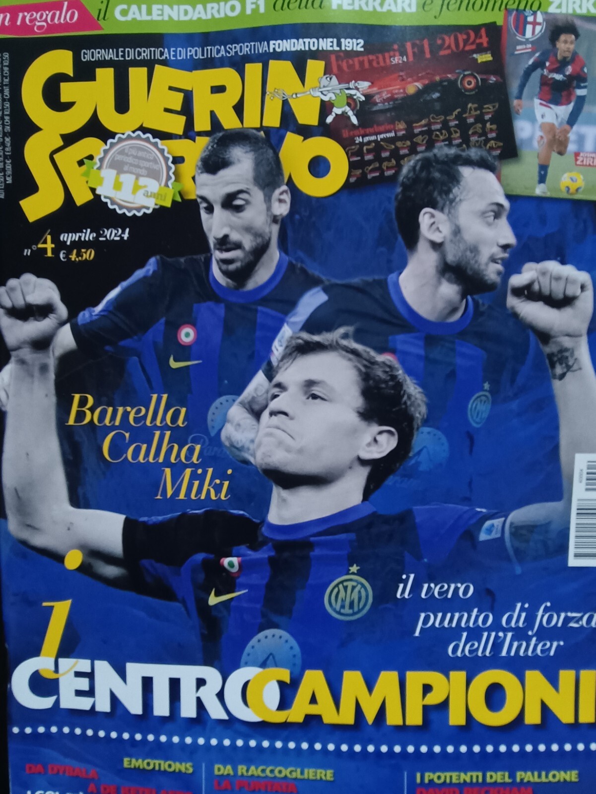 Guerin Sportivo 2024 4.Nicolò Barella,David Beckham,Ciro Immobile,Tiago Djalò