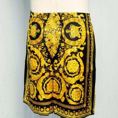 Versace Barocco print silk shorts | eBay