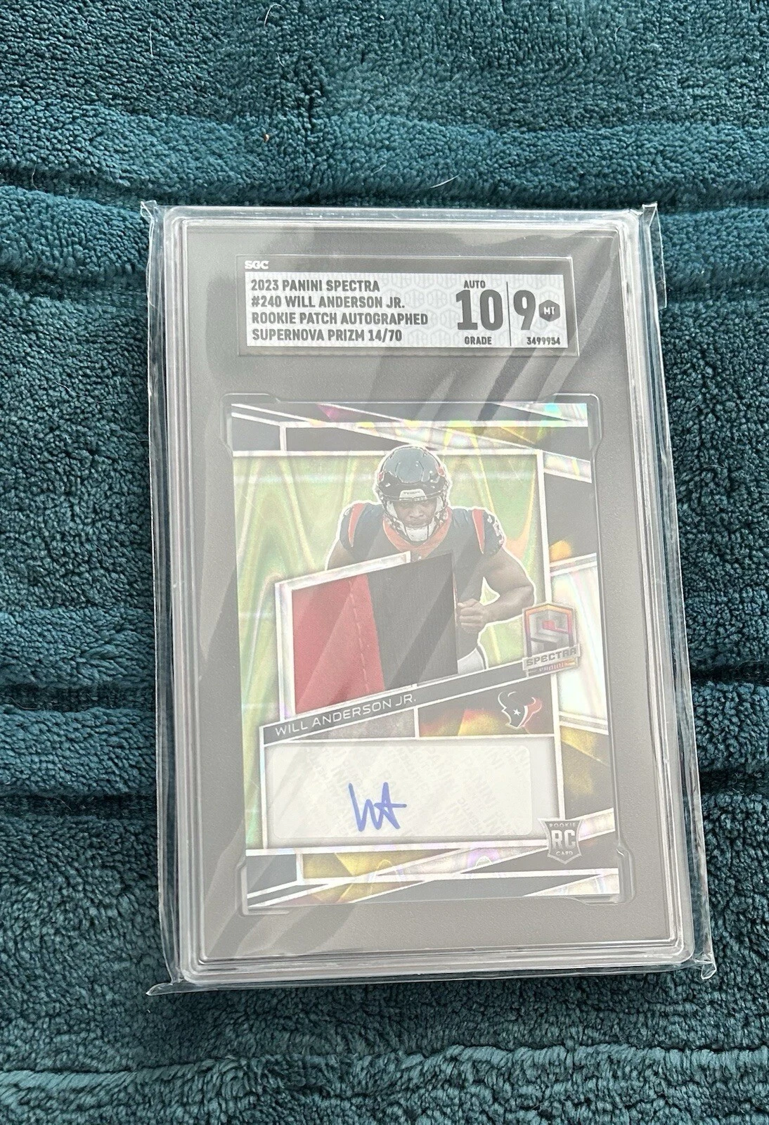 Will Anderson Panini Spectra Radiant Rookie Patch Signatures #RADWAN Supernova