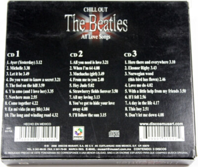 The Beatles - Chillout All Love Songs (2008, 3 CD, Mexico