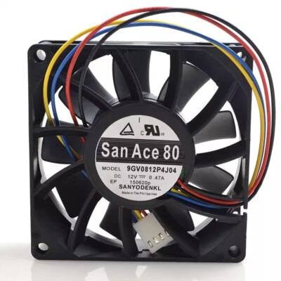 Sanyo 9GV0812P4J04 8025 DC12V 0.47A 8CM 4-Pin Cooling Fan