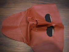 Brown Leather Mask Cold weather Motorcycle face protection