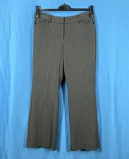 TALBOTS Curvy GRAY Stretch Twill MID-RISE 4-Pocket BOOT CUT Pants Sz 8/PETITE